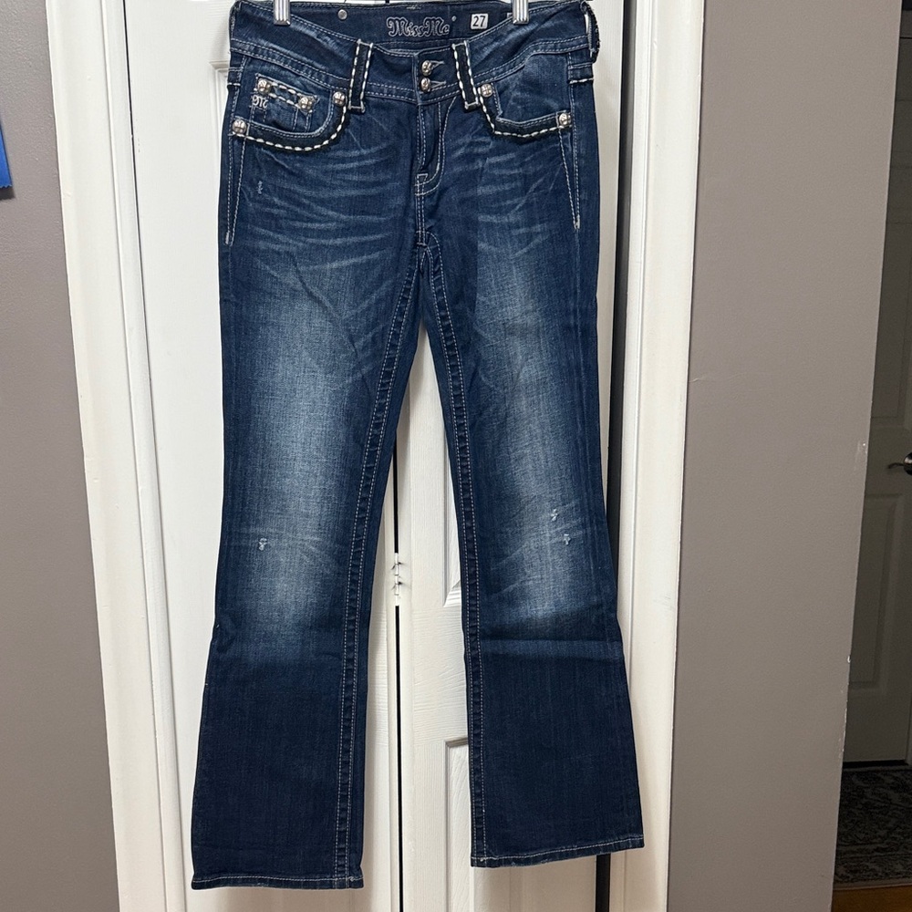Miss Me Dark Blue Flare Jeans